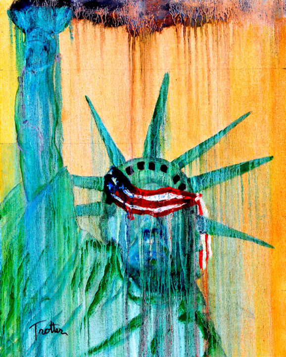 Painting titled "Liberty mmm" by Patrick Trotter, Original Art,