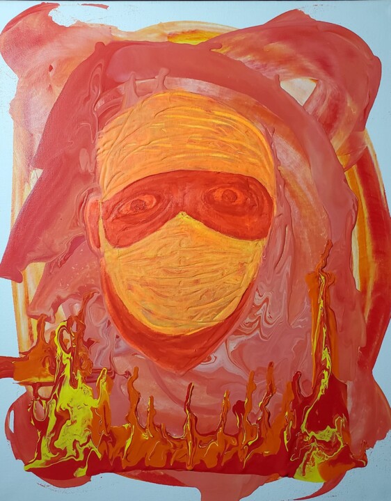 Картина под названием "The Hell of a Pande…" - Troy Wilson-Ripsom, Подлинное произведение искусства, Акрил Установлен на Дер…