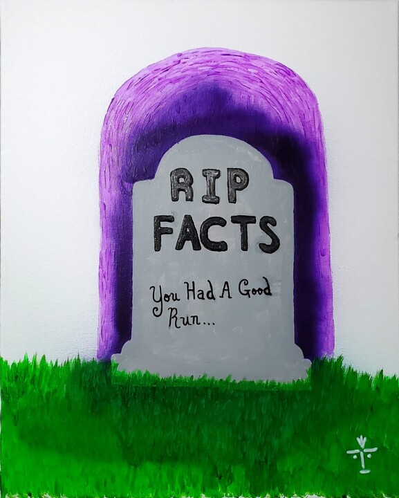 Painting titled "Post-Fact Era" by Troy Wilson-Ripsom, Original Artwork, Acrylic Mounted on Wood Stretcher frame