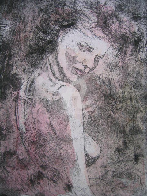 Gravures & estampes intitulée "Eva" par Gian Piero Trucco, Œuvre d'art originale, Gravure
