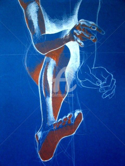Schilderij getiteld "Disegno anatomico" door Gian Piero Trucco, Origineel Kunstwerk, Olie