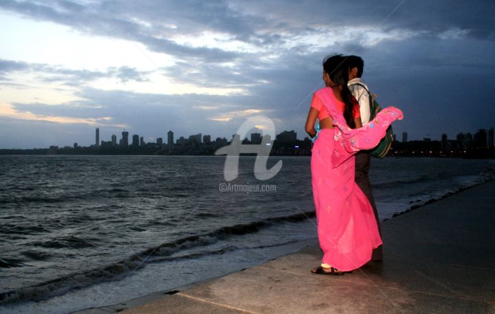 Photography titled "tramonto a Mumbai" by Gian Piero Trucco, Original Artwork