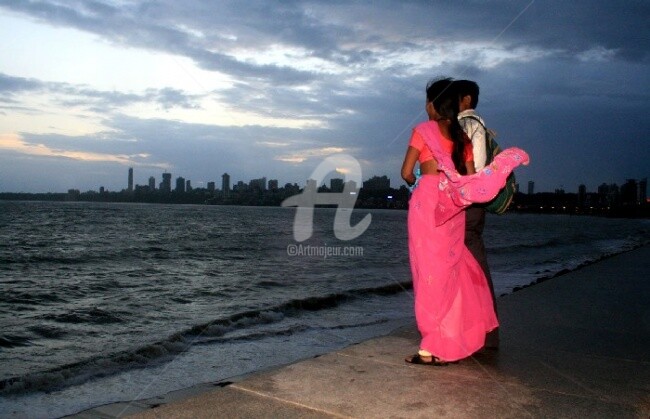 Photography titled "tramonto a Mumbai" by Gian Piero Trucco, Original Artwork