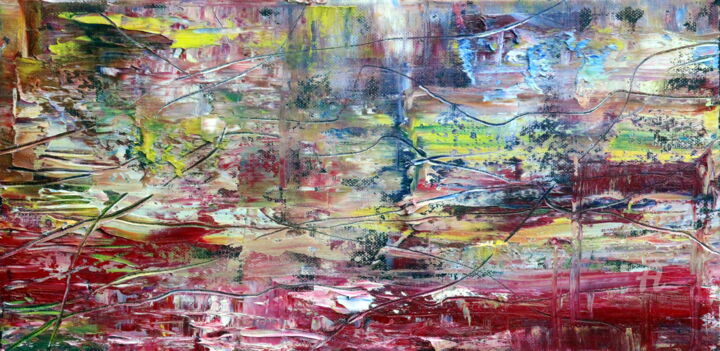 Schilderij getiteld "Spiritueel" door Trudie Noordermeer, Origineel Kunstwerk, Olie