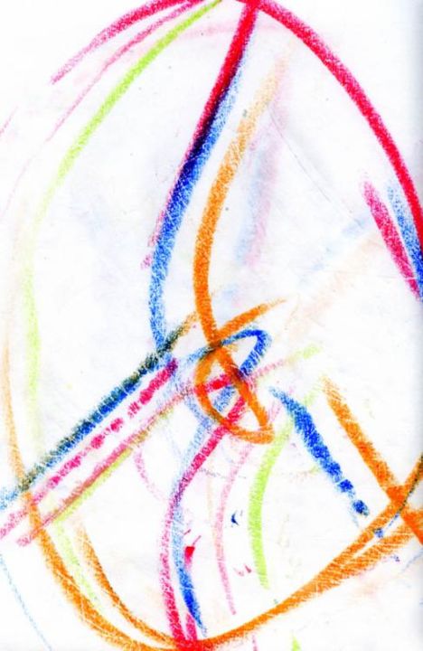 Dibujo titulada "The Peace Rainbow" por Troy Kendal, Obra de arte original