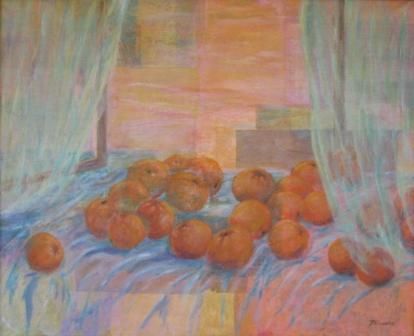 Pintura titulada "Naranjas" por Mª Teresa Silvestre, Obra de arte original