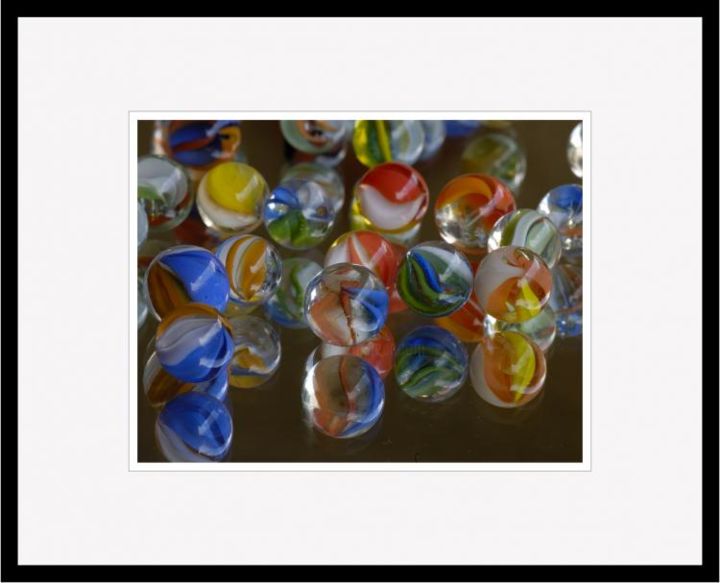 Photography titled "Mirrored Marbles 2" by Tim Sukovaty, Original Artwork