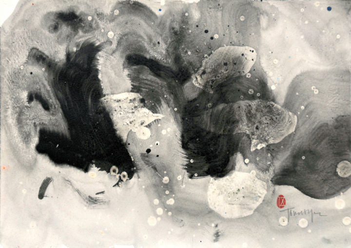 Painting titled "Untitled830015" by Tsunshan, Original Artwork, Acrylic