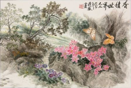 Malerei mit dem Titel "The fragrant world…" von Tsz Mei Wong, Original-Kunstwerk, Öl