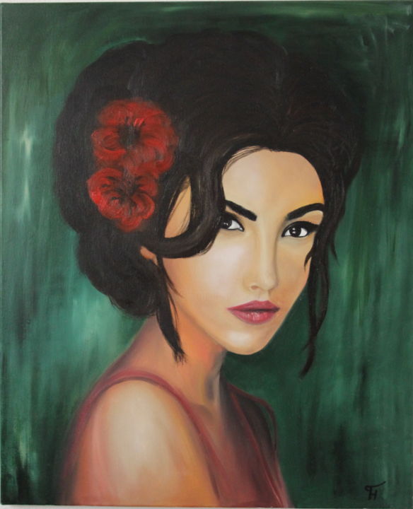 Peinture intitulée "Flora" par Helene Tsalapatanis, Œuvre d'art originale, Huile