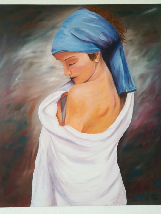 Peinture intitulée "Douce" par Helene Tsalapatanis, Œuvre d'art originale, Huile