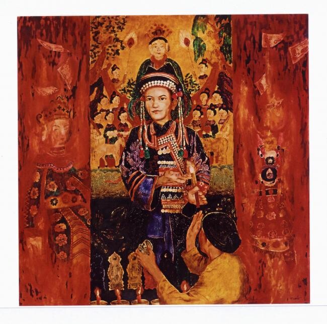 Pittura intitolato "Call to spirit 1" da Tuan Long Tran, Opera d'arte originale