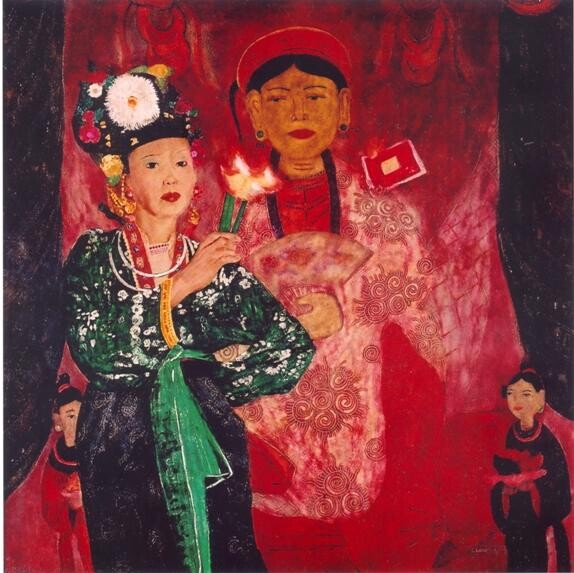Картина под названием "Call to spirit II" - Tuan Long Tran, Подлинное произведение искусства