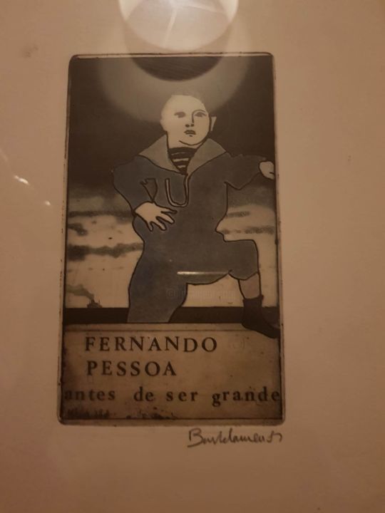 Gravures & estampes intitulée "Fernando Pessoa ant…" par Tuca Fernandes, Œuvre d'art originale, Gravure