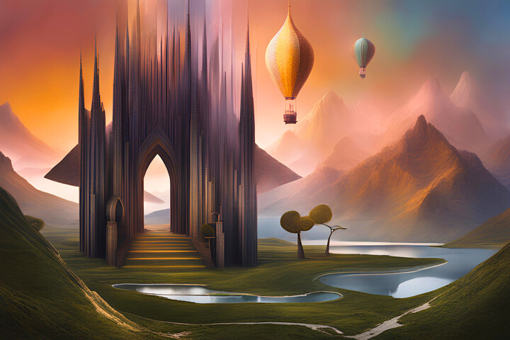 Digital Arts titled "Sentilia Highlands" by Tucari P, Original Artwork, Digital Painting