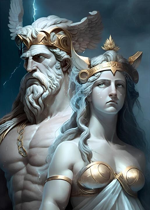 "Zeus And Athena" başlıklı Dijital Sanat Tucari P tarafından, Orijinal sanat, Dijital Resim