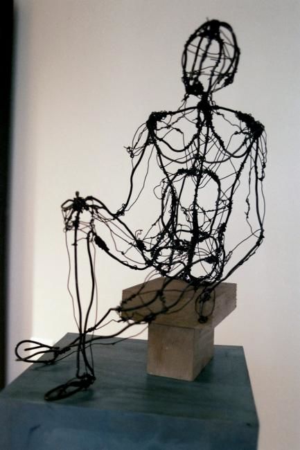 Sculpture titled "Fer de ligne" by Marie Tucat, Original Artwork, Metals