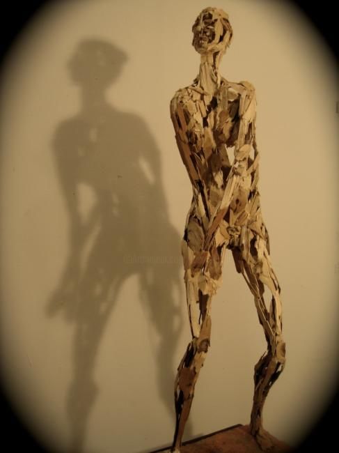 Sculpture titled "Entrave" by Marie Tucat, Original Artwork, Wood