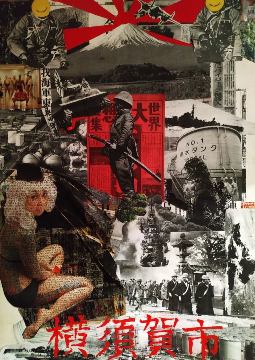 Collages titled "Japan" by Alexandr Tuev, Original Artwork, Collages