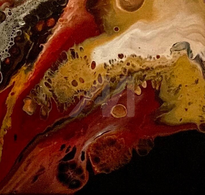 Malerei mit dem Titel "Rivers of chaos" von Polina Tuganova, Original-Kunstwerk, Acryl