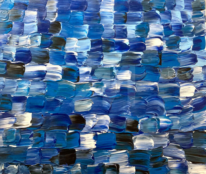 Malerei mit dem Titel "Blue dream" von Polina Tuganova, Original-Kunstwerk, Acryl Auf Gestell montiert