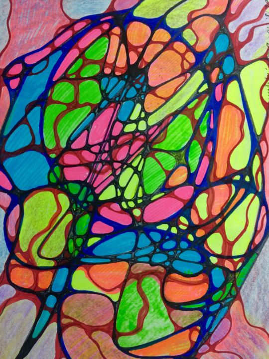 Рисунок под названием "finance, lifting of…" - Oksana Tukhtarkina, Подлинное произведение искусства, Цветные карандаши