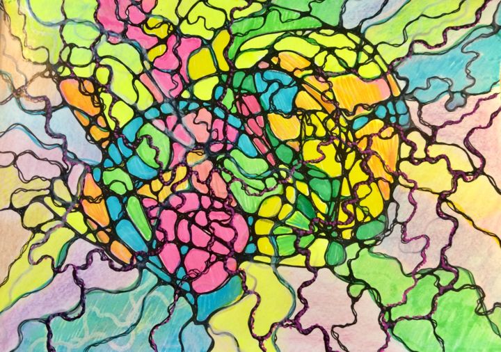 Рисунок под названием "health and healing" - Oksana Tukhtarkina, Подлинное произведение искусства, Цветные карандаши