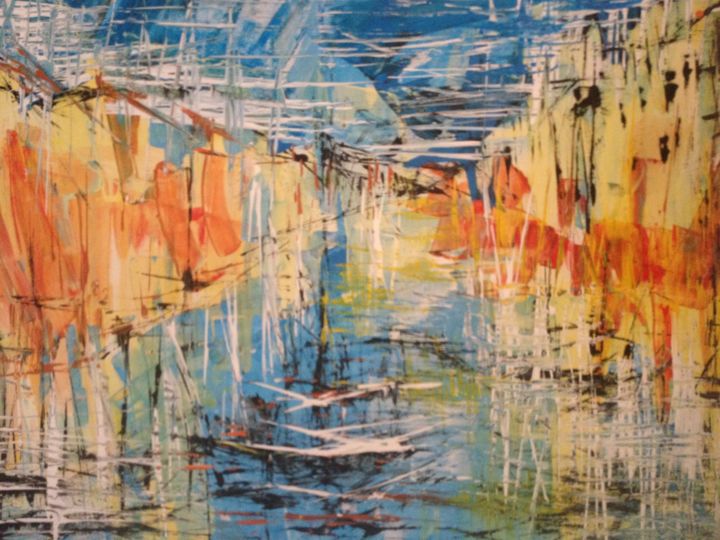 Painting titled "Venedig" by Irina Tukkaeva, Original Artwork, Acrylic