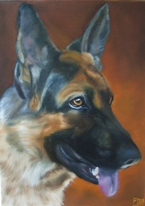 Painting titled "Enzo" by Tulipe83, Original Artwork, Oil