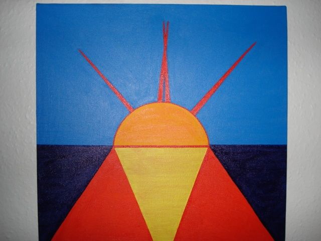 Painting titled "sorgere del sole" by Belinda Sorensen, Original Art,