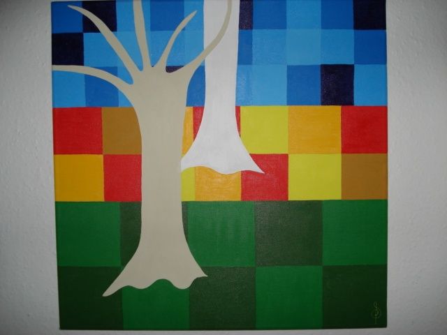 Painting titled "nel bosco" by Belinda Sorensen, Original Art,