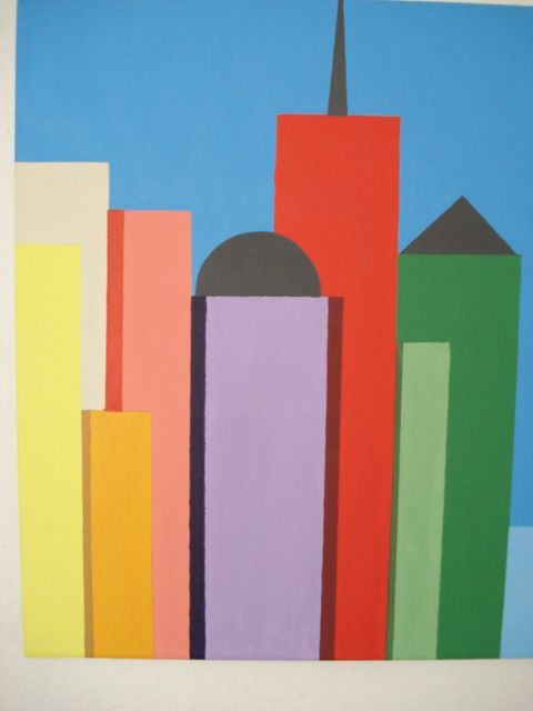 Painting titled "Metropolis" by Belinda Sorensen, Original Artwork