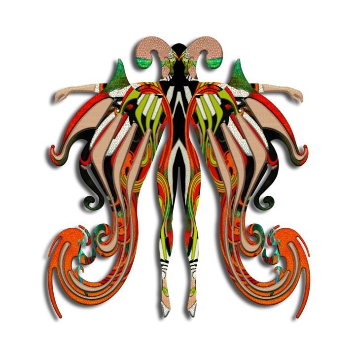 Digitale Künste mit dem Titel "wings-of-nature.jpg" von Tümay Güneş, Original-Kunstwerk, Digitale Malerei