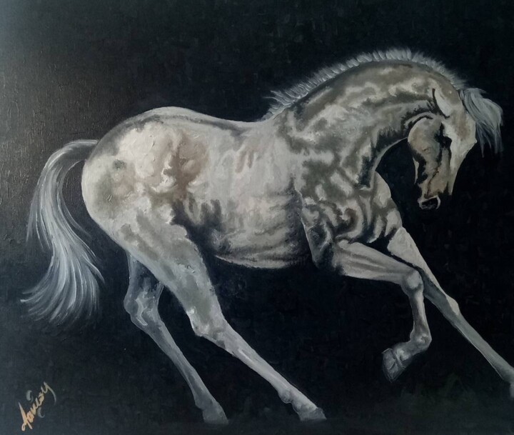 "Ölüm Atı" başlıklı Tablo Tuncay Cicek tarafından, Orijinal sanat, Akrilik