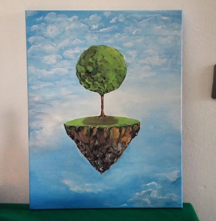 Peinture intitulée "L' albero volante" par June Sailor, Œuvre d'art originale, Acrylique