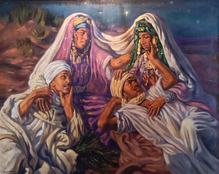 Peinture intitulée "L'esclave d'amour e…" par Turki Galerie, Œuvre d'art originale, Huile