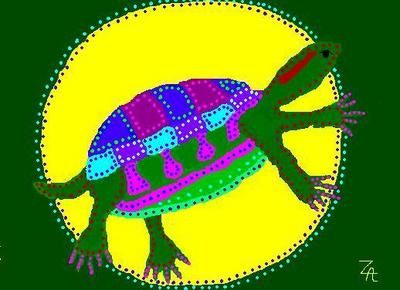 Painting titled "Turtle Song" by Zoe Ann Nishimuta, Original Artwork