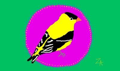 Painting titled "Goldfinch Song" by Zoe Ann Nishimuta, Original Artwork