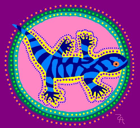 Digitale Kunst mit dem Titel "Salamander Song" von Zoe Ann Nishimuta, Original-Kunstwerk