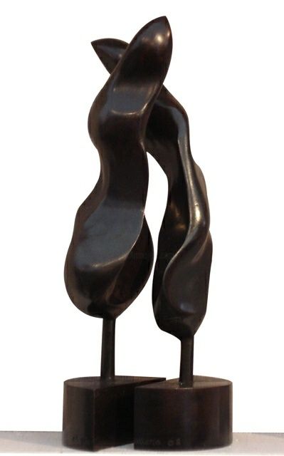 Sculptuur getiteld "Fusion" door Turzo, Origineel Kunstwerk, Metalen