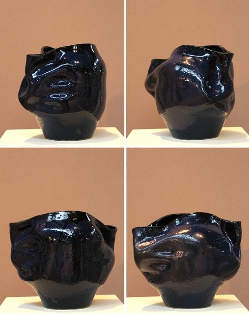 Sculpture titled "Déformain n°1" by Turzo, Original Artwork, Ceramics