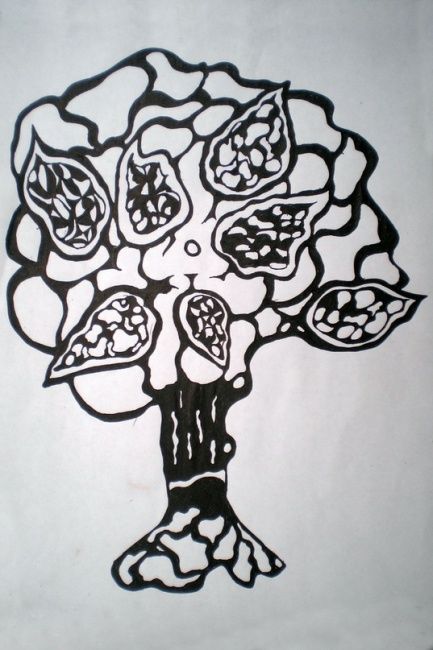 Рисунок под названием "Дерево" - Черепаха, Подлинное произведение искусства, Другой