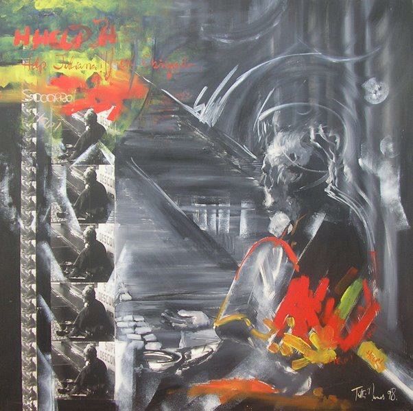 Pintura intitulada "“Mendigo”" por Tutti Nunes, Obras de arte originais, Acrílico