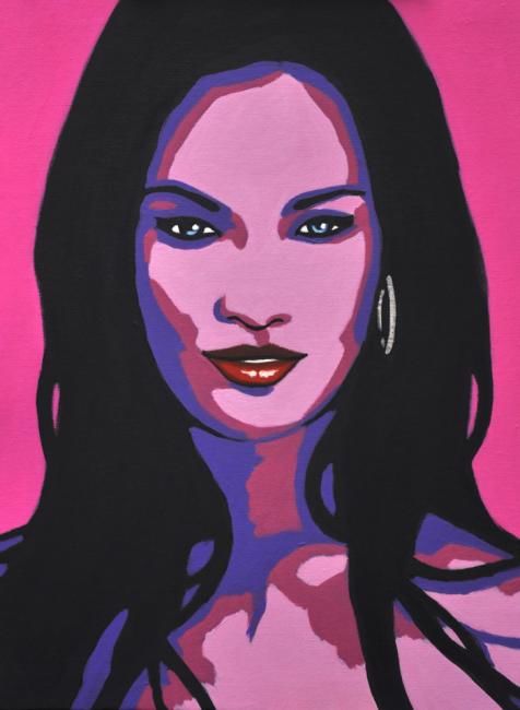 Pintura titulada "Megan Fox" por Toño Venegas, Obra de arte original, Oleo