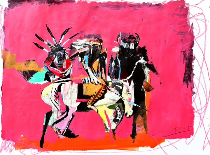 Peinture intitulée "El rastro perdido" par Sergio Rivera Martinez, Œuvre d'art originale, Acrylique