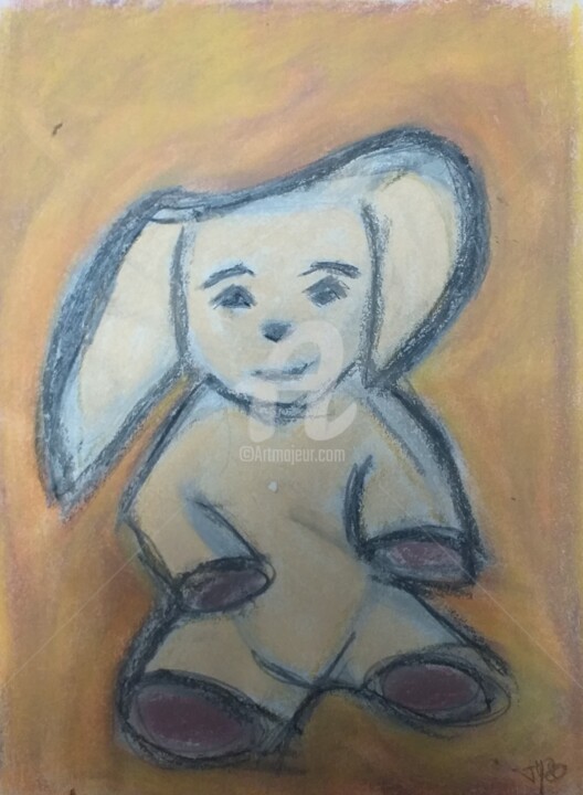 Drawing titled "Doudou" by Ty80, Original Artwork, Chalk