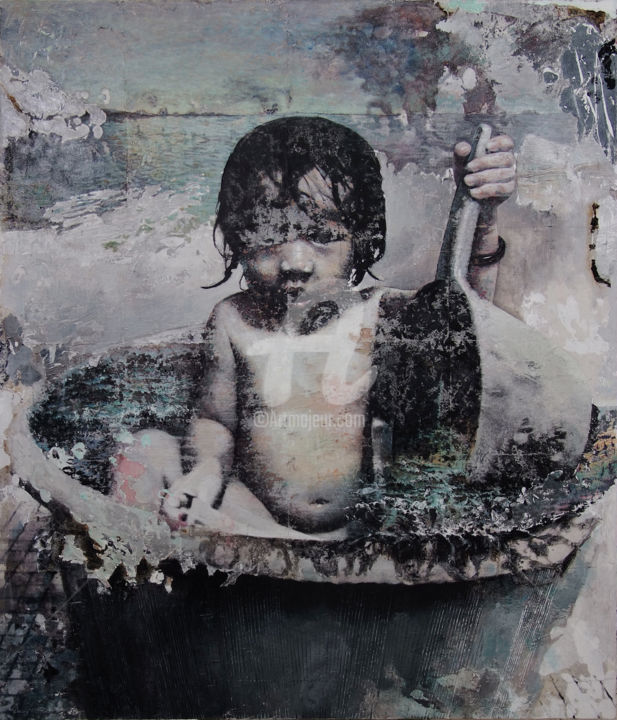 Картина под названием "Splashing Moments I…" - Tycheong, Подлинное произведение искусства, Акрил