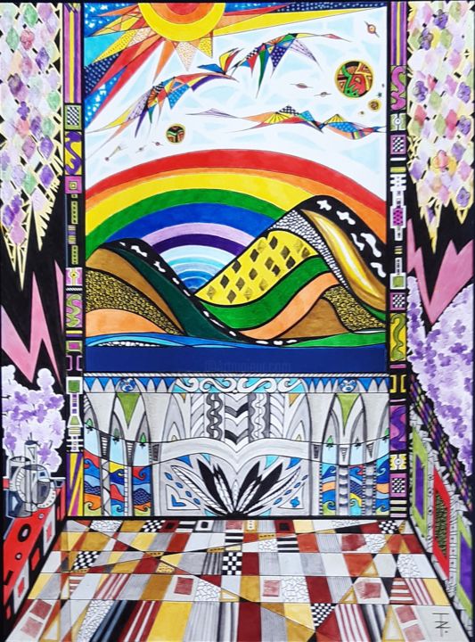 Drawing titled "Matisse au-delà des…" by Tereza De Almeida (Kaomento), Original Art, Ink