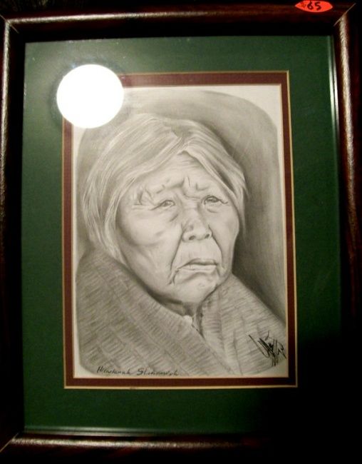 Original Native American Pacific Nw Woman About 10x8
