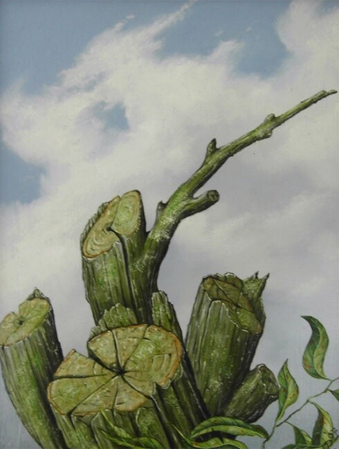 Peinture intitulée "branch" par Uko Post, Œuvre d'art originale, Autre
